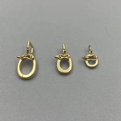 Universal Pendant Charm Clasp Locker Necklace Chain DIY Accessories Solid Real 18k Gold Chainlink Clasp Au750 Jewelry Findings