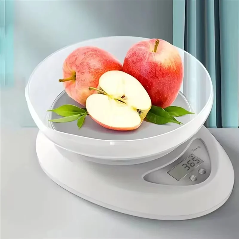 

B08B-для кухни, электронные весы для измерения еды, 5 кг/1 г, портативные цифровые светодиодные весы