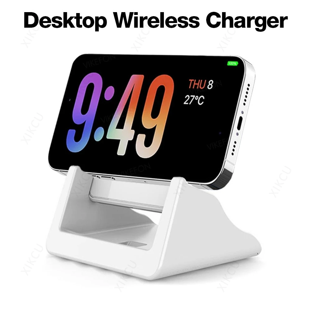 Desktop Removable Wireless Charger Phone Holder Stand Chargers Pad For iPhone 16 15 14 13 12 Samsung Xiaomi Fast Charging Dock
