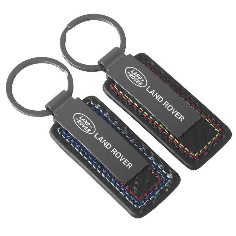 Metal Laser Engraving Car Keychain Key Ring Gifts For Land Rover Freelander Range Rover Velar Sport Discovery Defender Accessory