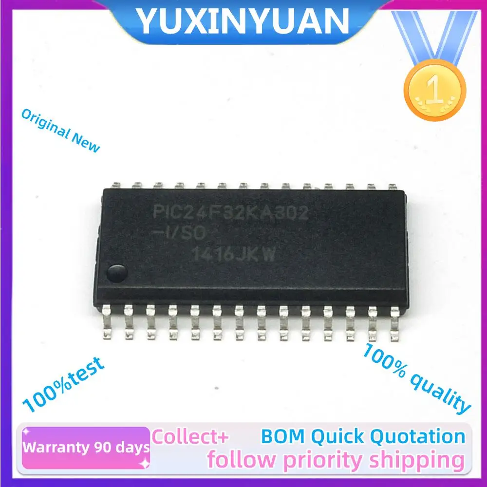 1PCs  PIC24F32KA302-I/SO  SOP28 PIC24F32KA304-I ML PIC24F32KA301-I SS PIC24F32KA304-I MV IC MCU 16BIT 32KB FLASH Chip in Stock