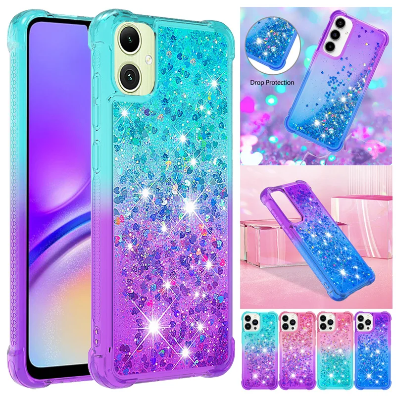 Gradient Color Flow Sand Case For Samsung Galaxy A05s A05 A04s A04e A03s A02s F04 M04 M02 Capa Anti-fall Soft Phone Protect Case