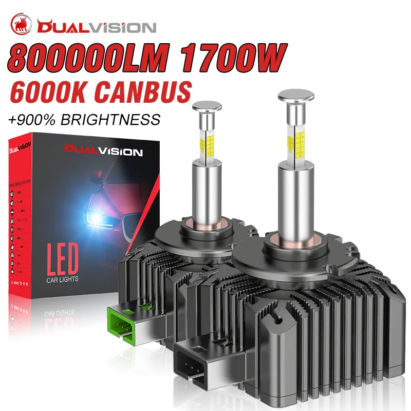 D3S D1S Светодиодные фары Canbus 1:1 HID D2S D4S D5S D8S D1R D2R D3R D4R Автоматическая лампа 8000000 Светодиодная лампа Plug&Play Turbo LM 1700 Вт для автомобиля