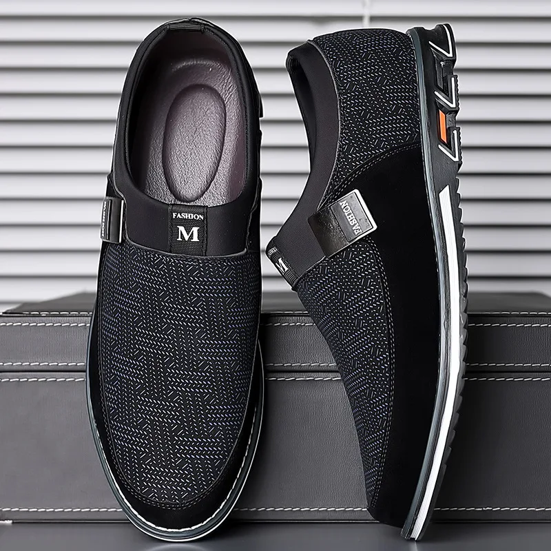 Quality Men Dress Shoes Brand Men\'s Casual Shoes Lazy Slip on Comfortable Male Flats Fashion Luxury Canva Shoes Erkek Ayakkabı