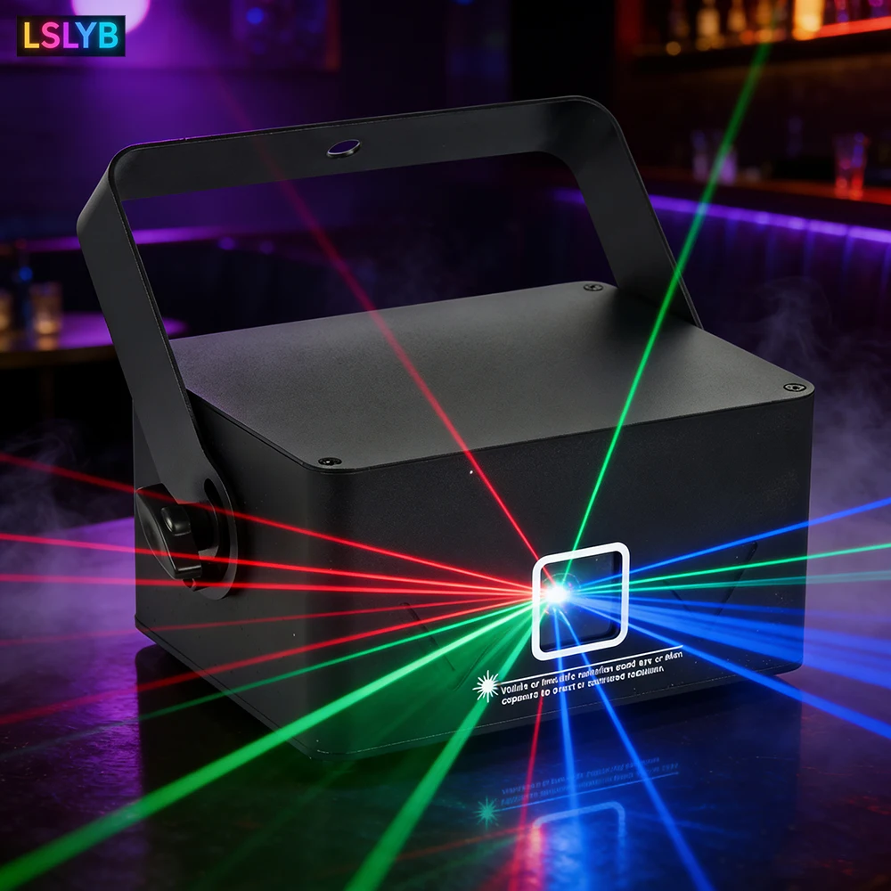 

APP Control 3D Animation Machine 1W RGB Full Color Bar Disco Dj Laser Lights DMX Party Wedding Christmas Dj Effect Lights