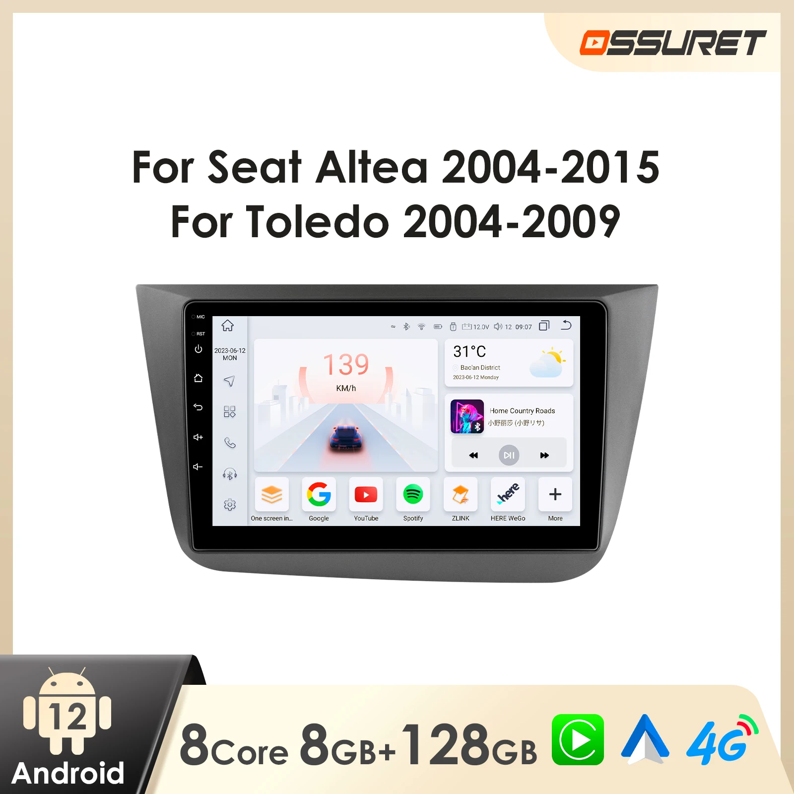 Car Radio Android for Seat Altea Toledo 2004 -2009 Car Stereo Multimedia Video Player GPS Audio 2din 7862 Intelligent Headunit