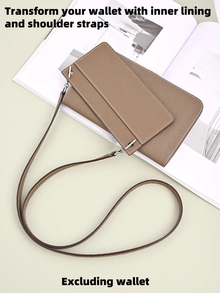 Do on wallet  passport clip  use  to  go leather inner liner diagonal cross shoulder strap bag strap modification accessories