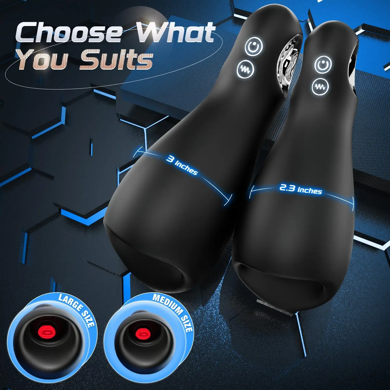 Male sex toy Male vibrator -  large-sized male organ massager for training and endurance extension,10 vibration and tongue licki