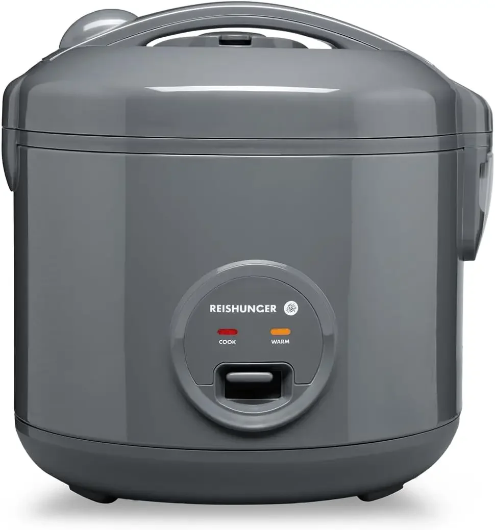 REISHUNGER Reiskocher & Steamer mit Keramikbeschichtung - 1,2L, Schwarz - Für 1-6 Personen -