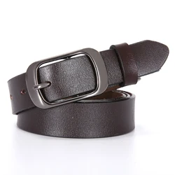 Nuova cintura di lusso in vera pelle per donna cinturino di jeans Casual tutto abbinato cintura regolabile da donna Designer cintura di marca di alta qualità