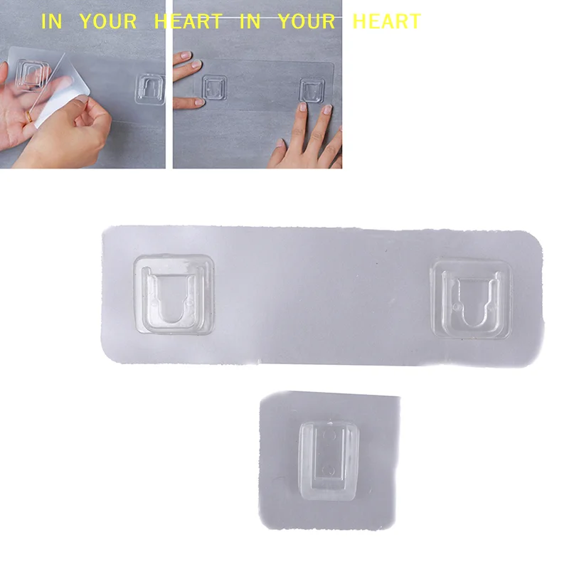 【X】2/4pcs Home Plastic Hooks Waterproof Sticky Hook For Kitchen Bathroom Shelf Sticker Sticking Wall Strong Adhesive Hook Hanger