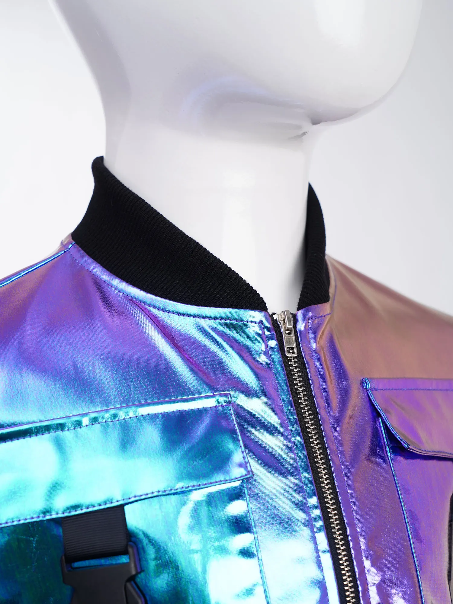 Waistcoats Children Fashion Kids Girls Metallic Vest Zipper Shiny Sleeveless Jacket for Jazz Dance Stage Performance Costumes