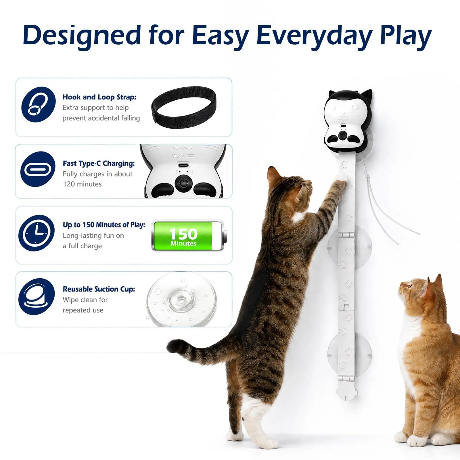 Product In Cute Teaser Stick Pet Cat Toy With Automatic Retractable Fur Ball For Multi Scenario Exercise