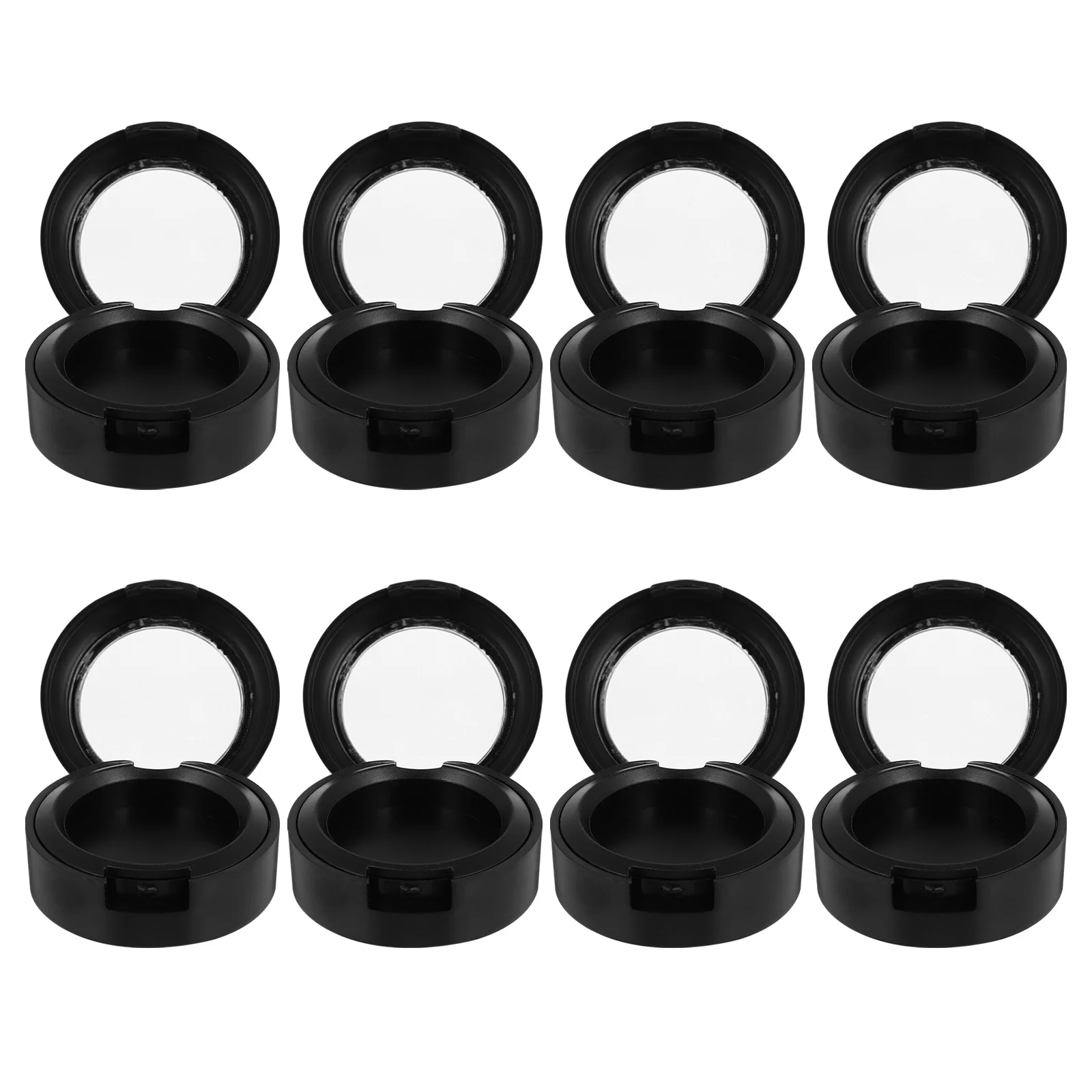 8 個の空のアイシャドウケース大容量軽量プラスチックメイクアップオーガナイザートラベルブラッシュブロンザーコンテナデスクトップ