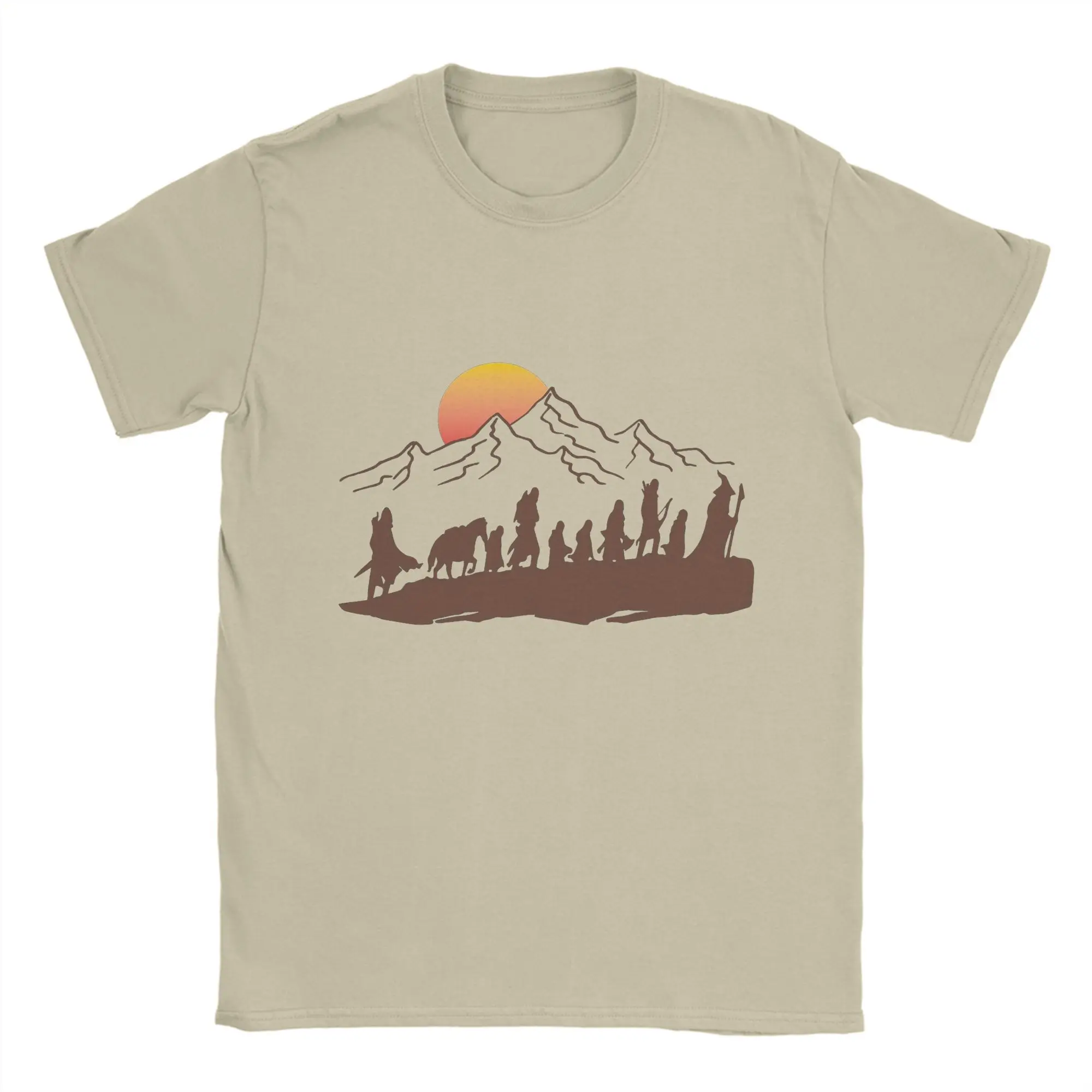 L-Lords Of The R-Rings T-Shirt Beach The Fellowship  Cotton T Shirts For Male  Casual Tee Shirt Short Sleeve  Casual Tees