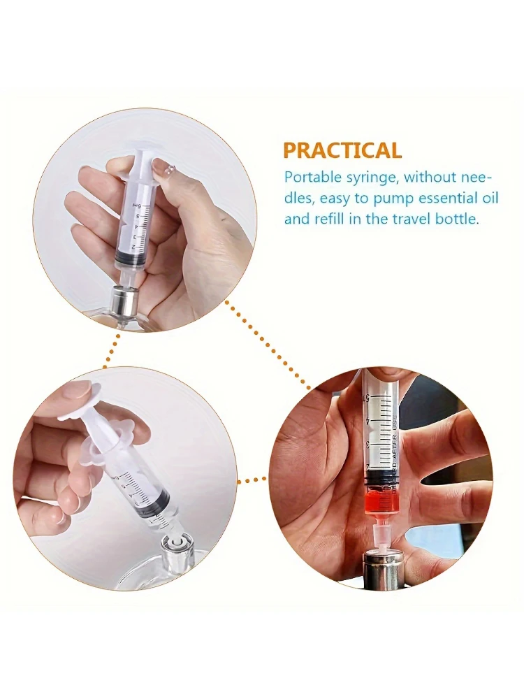 10/20 Stück 5-ml-Spritze aus Kunststoff, Parfüm-Spender, Werkzeug zum Nachfüllen von Kosmetika für die quantitative Verteilung von nachfüllbaren Flaschen