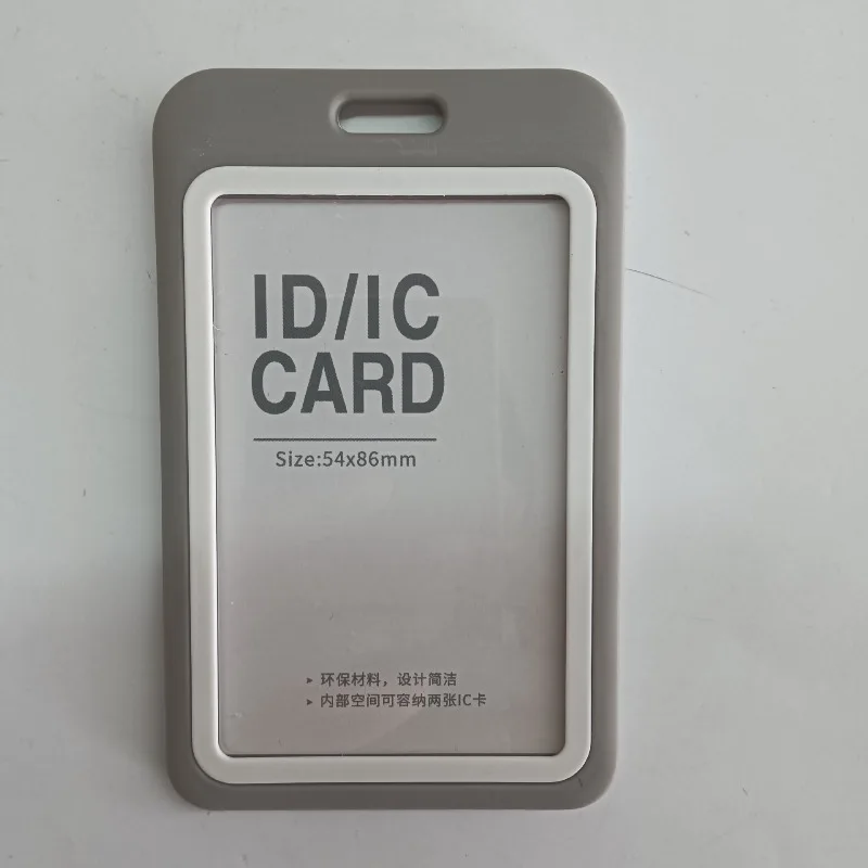 1pc Double-sided Transparent Work Card Cover Business Card Holder Nurse ID Portacredencial Horizontal