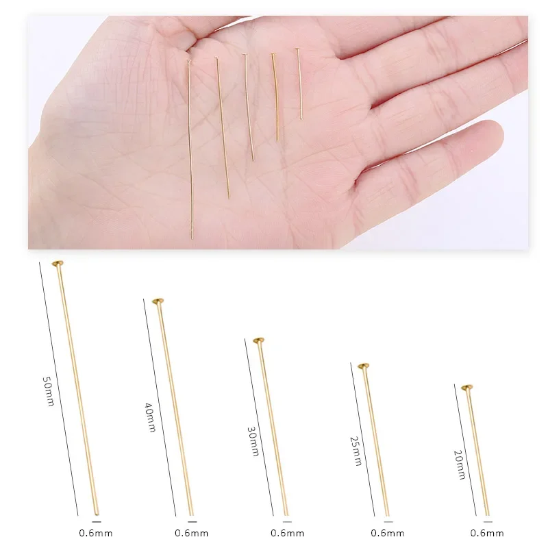 20/25/30/40/50mm Stainless Steel Flat Head Pins Earrings Findings Needles For Jewelry Making Findings Accessories DIY Supplies image 2