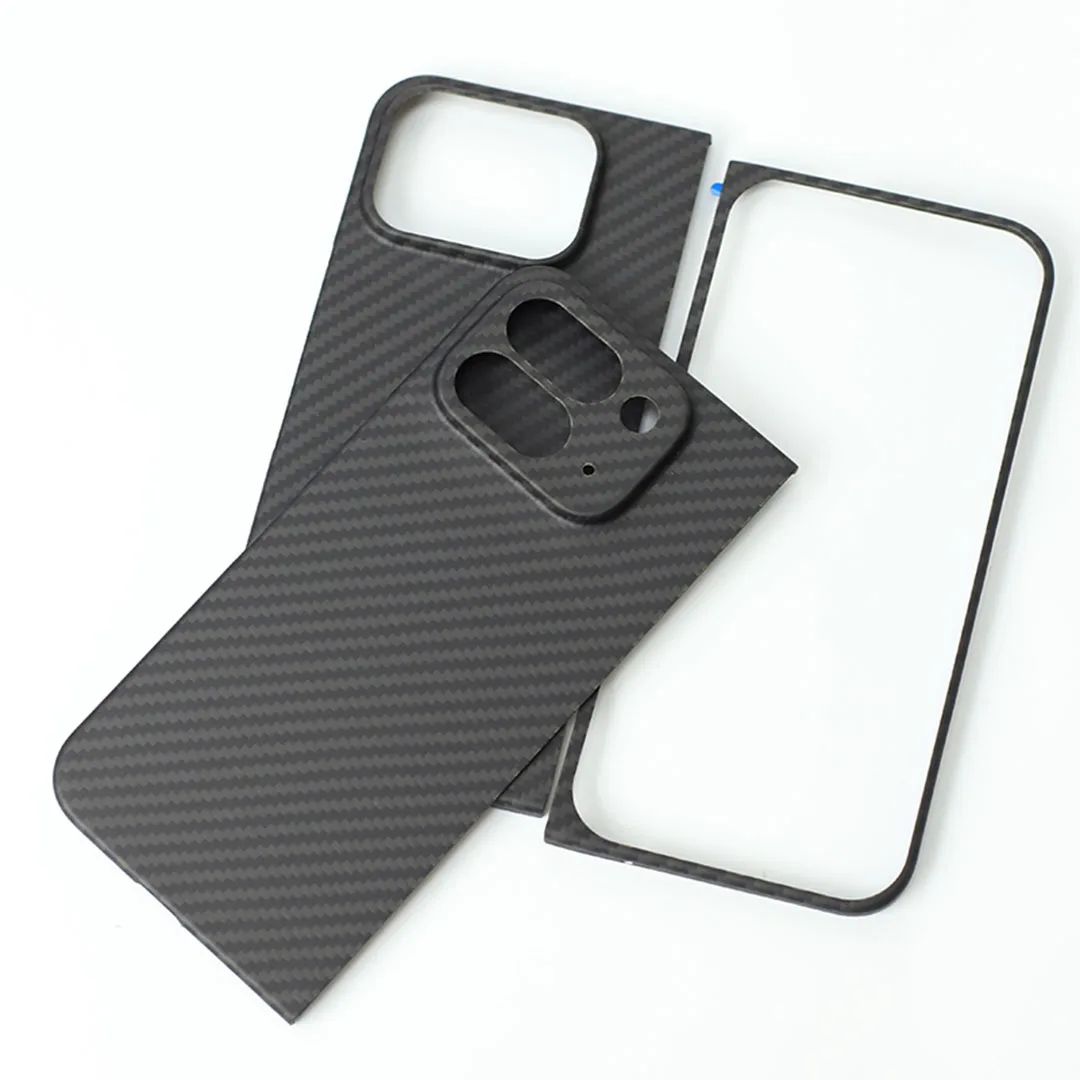 ACC-Real Carbon Fiber Phone Case for Google Pixel Fold 2Aramid Fiber For Google Pixel Fold2 Ultra-Thin Phone Case,