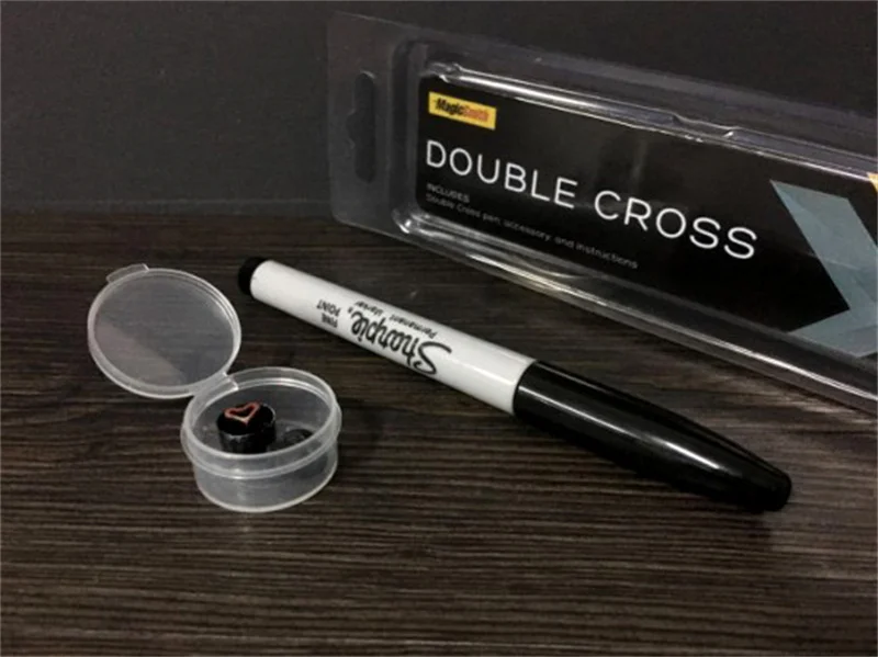 Double Cross by Mark Southworth (1 X Stamper + 1 Heart Stamper) Magic Tricks Magician Close Up Illusions Gimmick Mentalism Magia