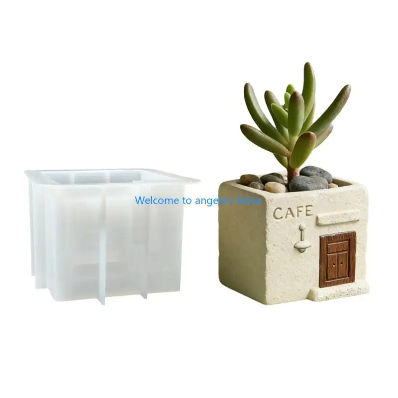 X4YC Sturdy Silicone House Mould For Resin Craft And Small Cement Plant Pots