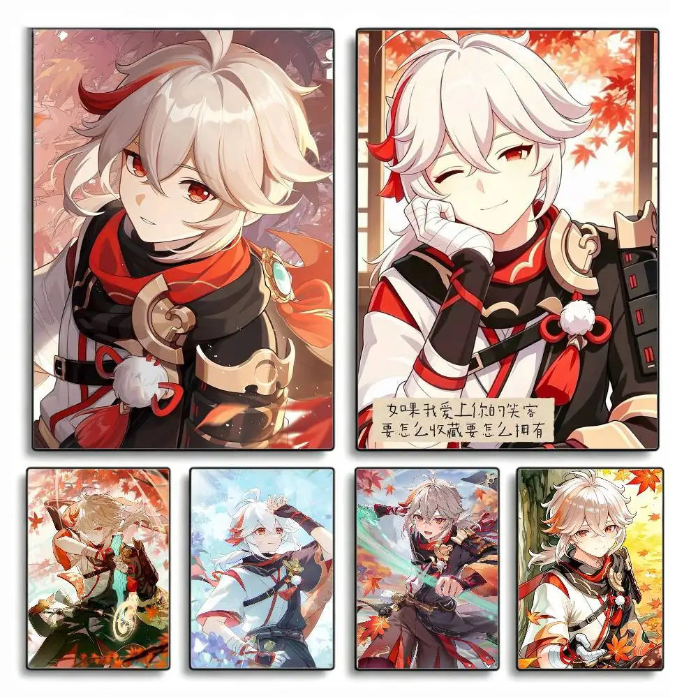 Kaedehara K-Kazuha Genshin Poster HD Self Adhesive Waterproof Wall Art Ideal for Home Office Dorm Gift
