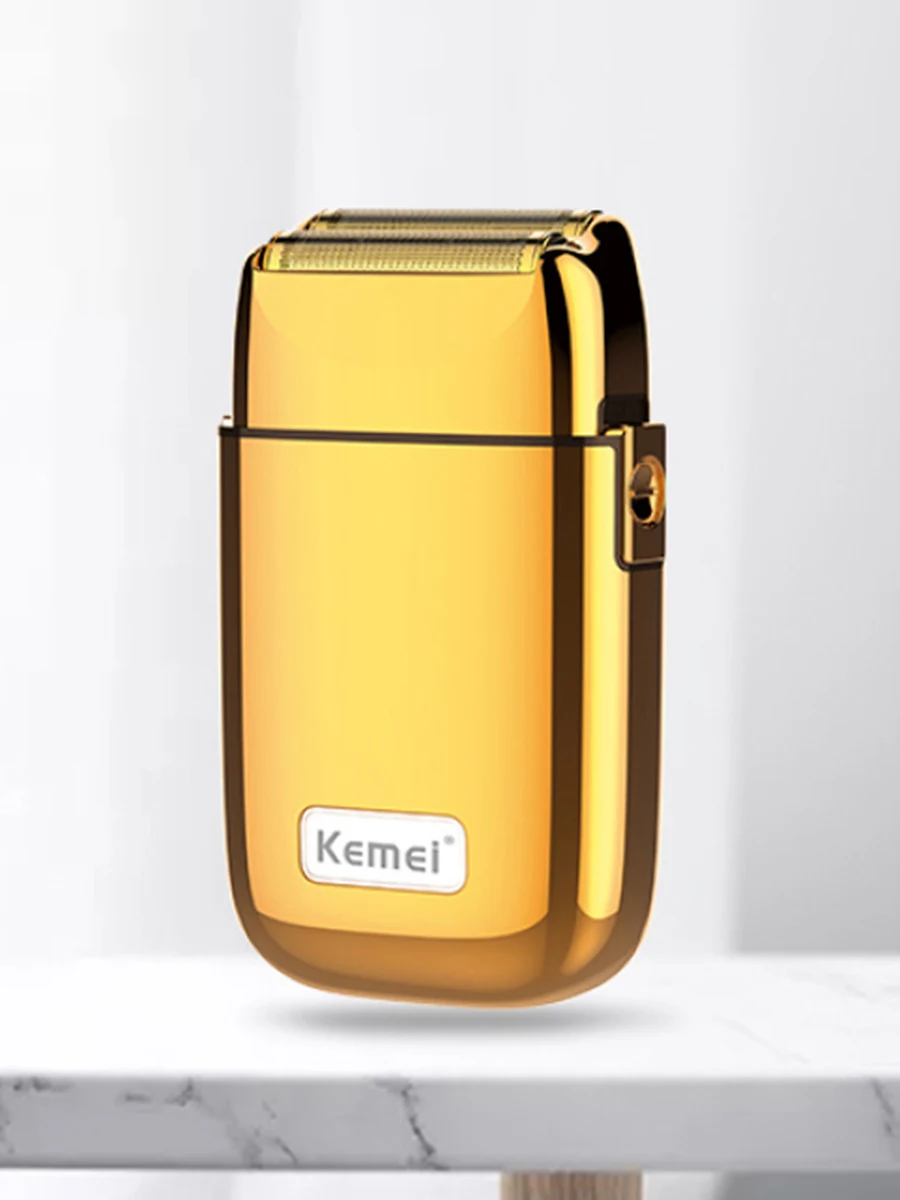 Kemei TX1 Ganzmetall-Elektrorasierer Männer Elektrorasierer Wiederaufladbarer Bartrasierer Schwimmender Haarschneider Gesichtspflege Rasiermaschine