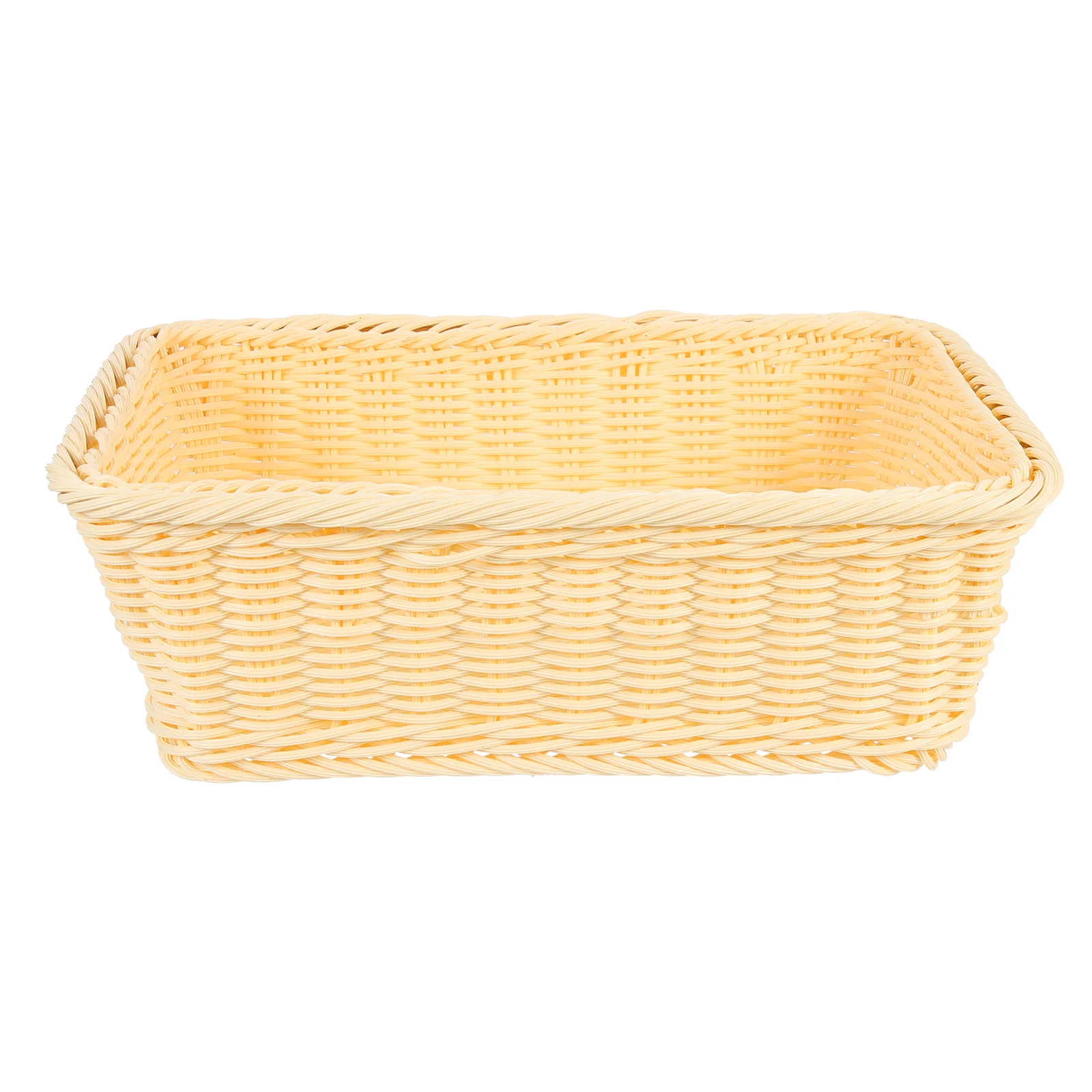 

Bread Basket Home Storage Fruit Snack Creative Woven Plastic Rattan Imitation Baskets