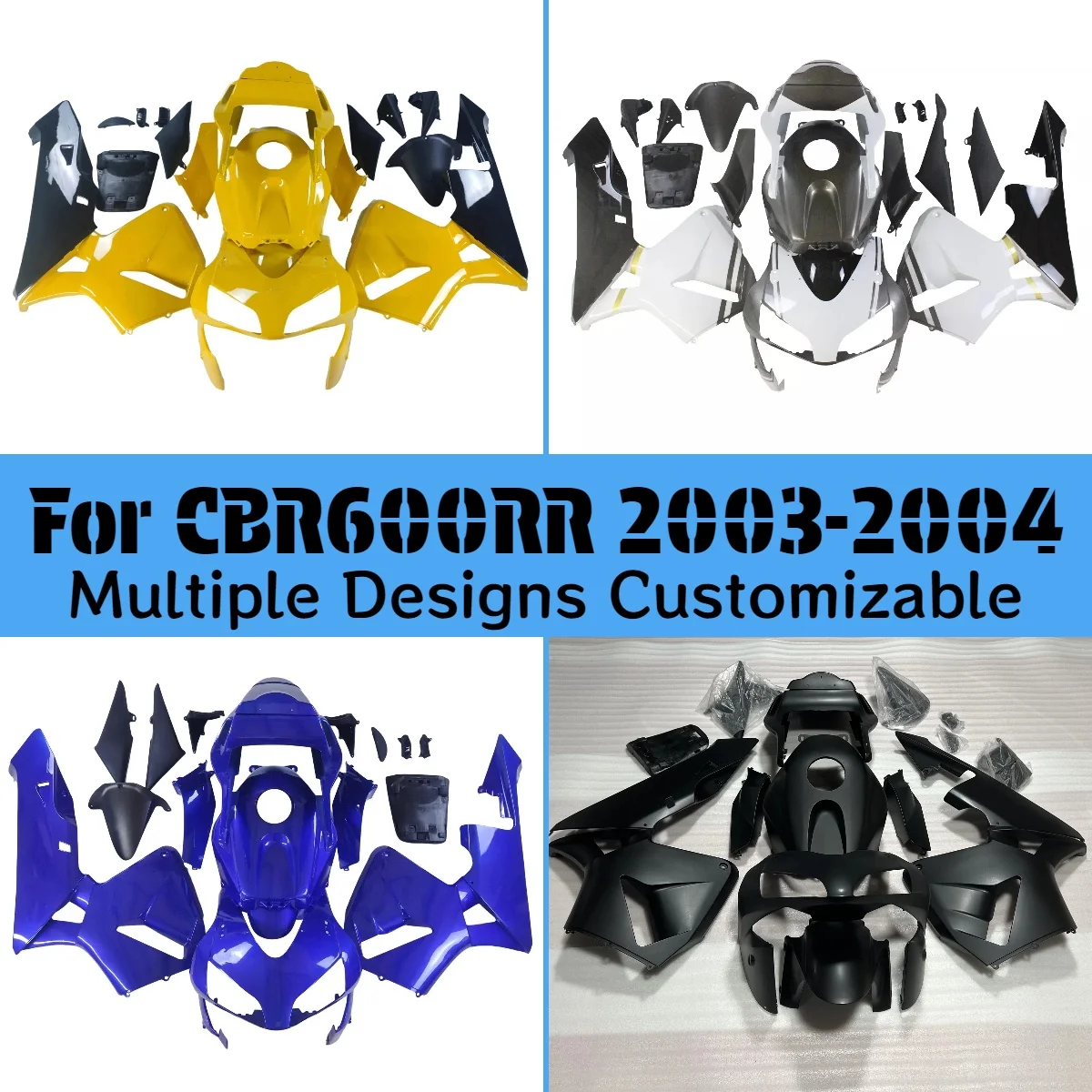 

Для HONDA CBR 600RR 2003 2004, обтекатели мотоцикла CBR600RR 03 04, аксессуары, комплект обтекателя для литья под давлением кузова