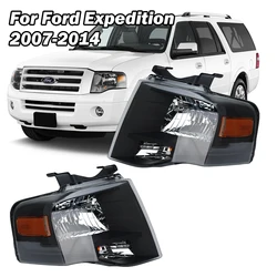 Headlight for Ford Expedition 2007 2008-2012 2013 2014 Black car Headlights headlamp drl High/Low Beam assembly accessories