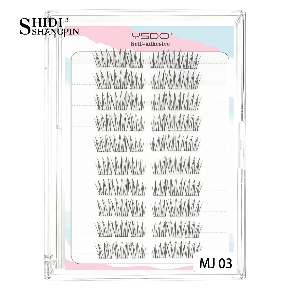 Selbstklebende Wimpern zum Selbermachen, falsche Wimperncluster, kostenloser Kleber, Anime, flauschig, natürlich, weich, künstliche Cils, Mix-Stile, koreanisches Make-up, einfach zu tragen