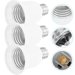 3Pcs Light Socket Adapters E17 To E26 Led Bulb Base Socket Conversion Lamp Holder Adapter Replacement Light Bulb Converters