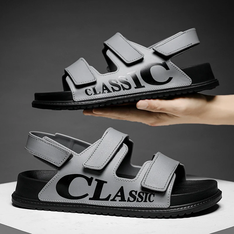 

Мужские классические сандалии, повседневная обувь, римские удобные тапочки высокого качества, пляжные сандалии больших размеров, прогулочные уличные кроссовки, летняя обувь