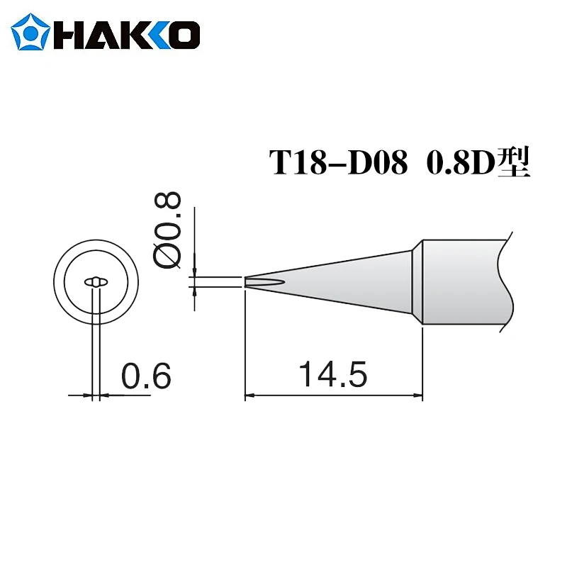 Imagem -05 - Hakko-ponta de Solda Original T18-d08 para Estação de Solda Fx888d Fx600 Fx988 Fx-889 Fx-8801 8802 8805