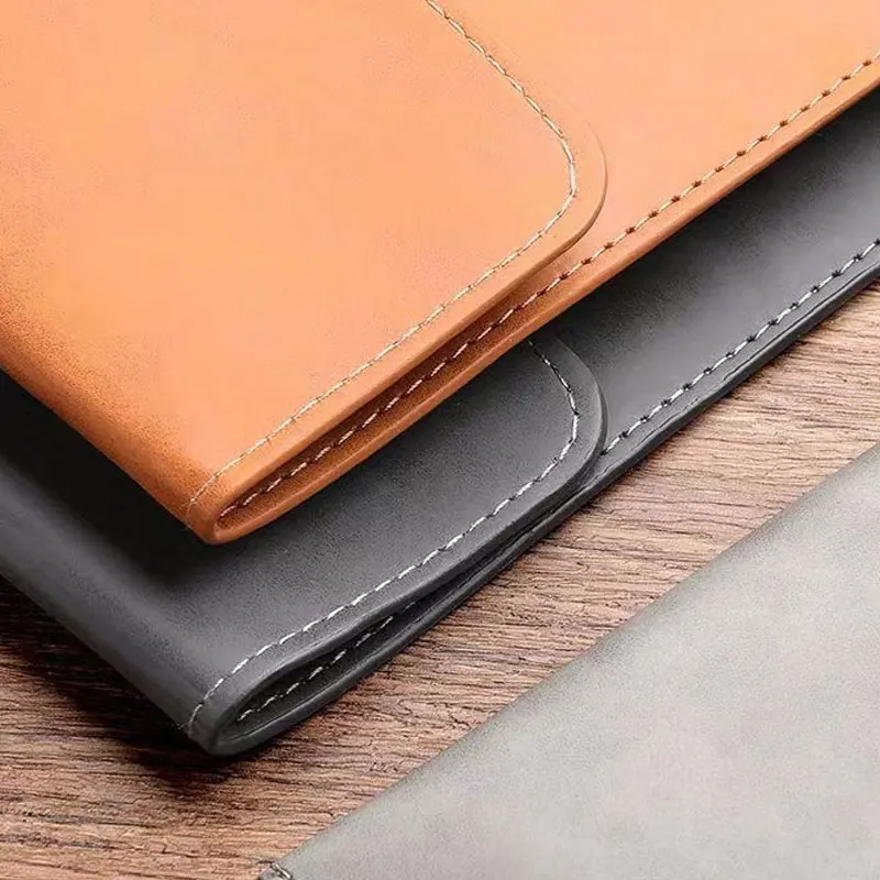 A4 Document Organiser PU Leather File Folder Paper Portable Dustproof Snap Closure Large Capacity Stationery Business Office