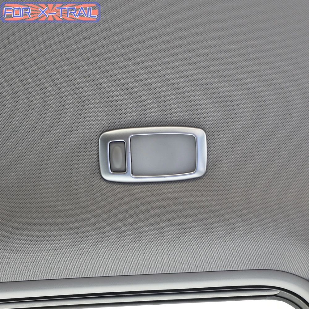 Front and Rear Reading Lights Cover Trim for Nissan X-trail XTrail T32 Rogue 2014-2020 Interior Reading Light Decorative Frame