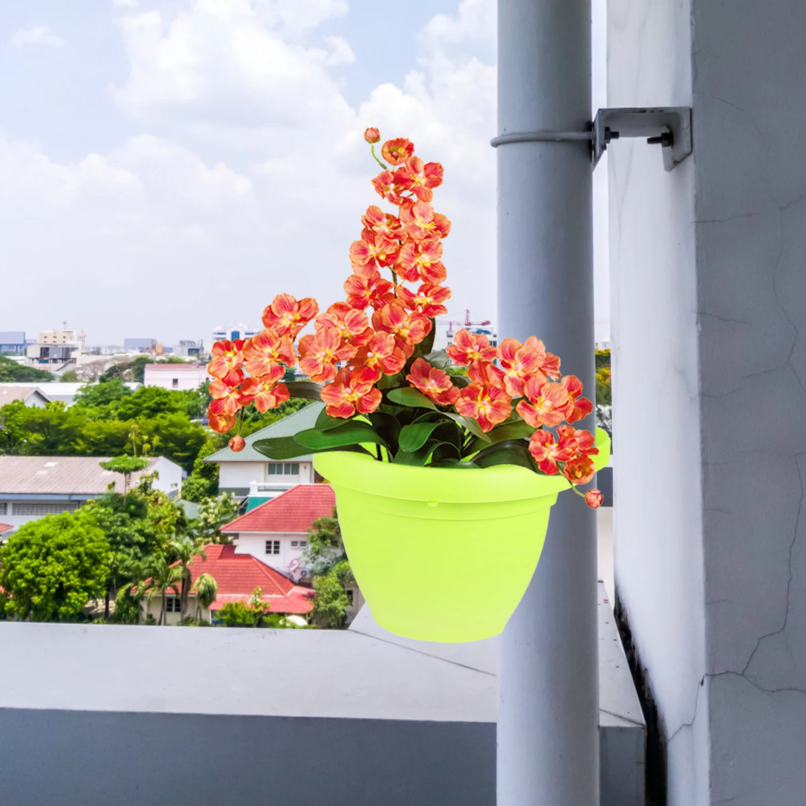 

1 pc Wall Mounted Flower Pots Durable Lightweight Creative Hanging Basket For Garden Bathroom Backyard Space Saving Planter