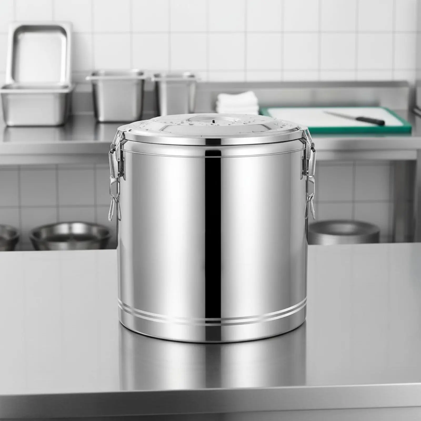 Stainless Steel Insulated Barrel Portable Large Capacity Thermal Container Insulated Drink Dispenser Easy to Clean for Buffets