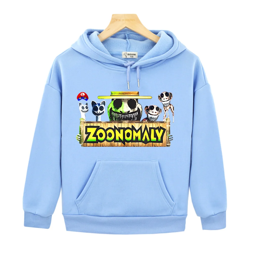 

Kids Hoodies Zoonomaly Game Sweatshirt with Pocket Anime Costumes Girls Boys Clothes Y2k Sudadera Cartoon Long Sleeve Tracksuit