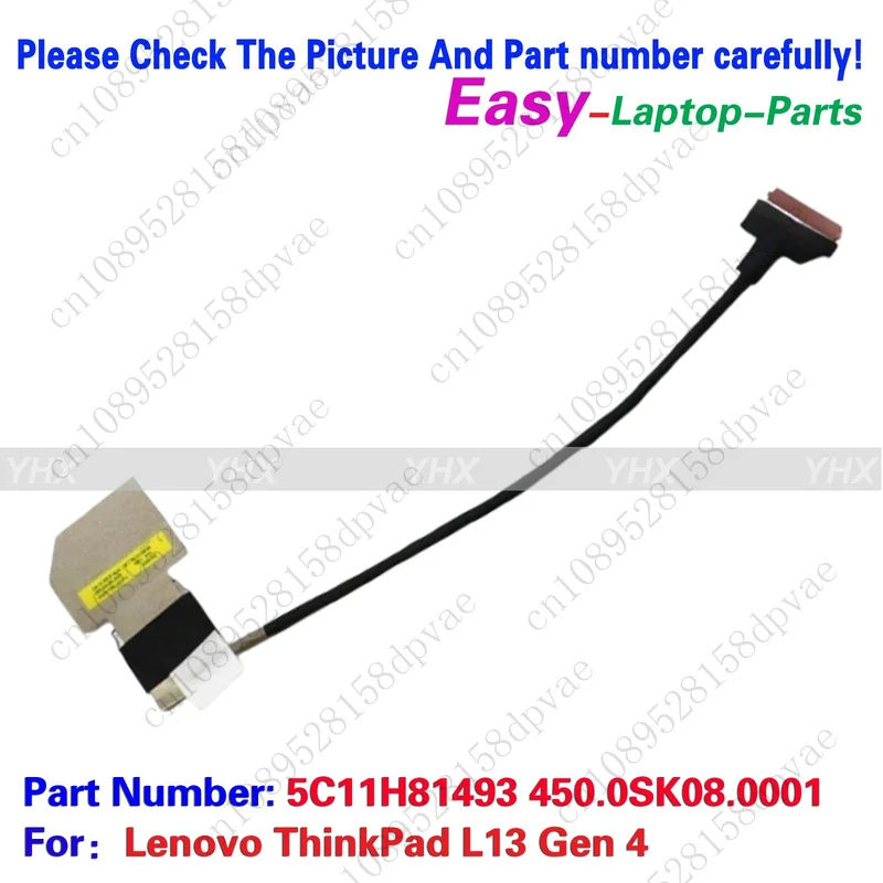 

GYX новый для Lenovo ThinkPad L13 Gen 4, ЖК-экран, кабель EDP 5C11H81493 450.0SK08.0001, быстрая доставка