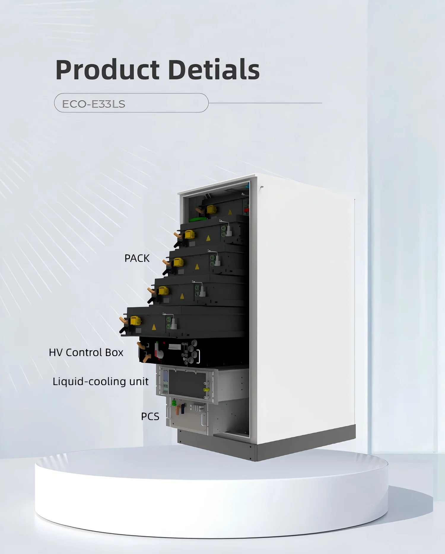 Solar LiFePO4 Lithium Ion Battery Hybrid Inverter PCS Integrated Energy Storage System 75kWh 100kW for New Energy