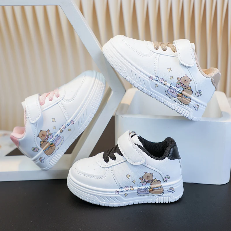 

Cartoon Board Shoes Sneakers for Children Student Casual Basketball Shoes Kid White Girls Boys Running Fashion Sports Shoes Gift