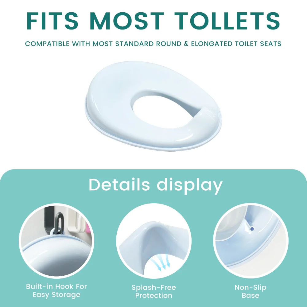 Baby Potty Toilet Seat with Storage Hook - Toddler Training Toilet Ring for Kids