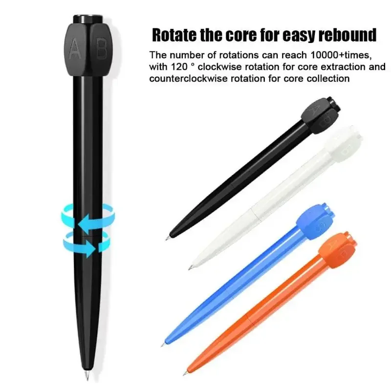 Abcd Rotation Answer Black Gel Pen Abcd Rotary Decompression Detachable Neutral Pen Multifunctional Rotating Letter Neuter Pen