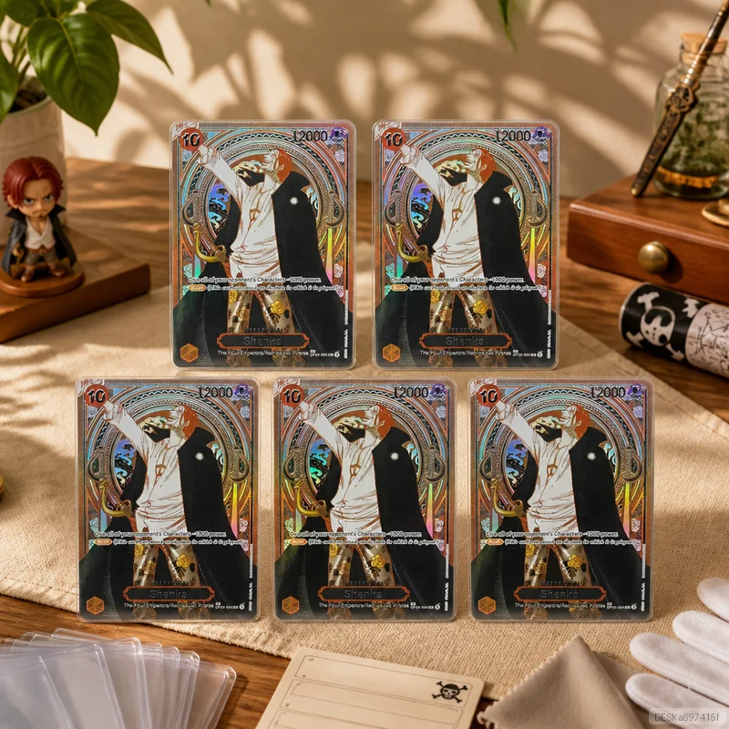 Shanks OP09-004 en DIY One Piece OPCG Collection Cards Self Made Single Card Classic Game Anime Card Gift Toy 5PCS 10PCS Set