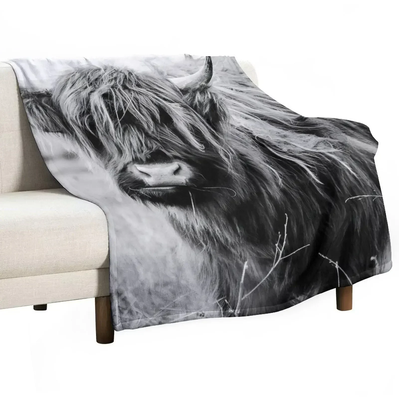 

Young Highland Cow Throw Blanket halloween Fashion Sofas sofa bed Comforter Blankets