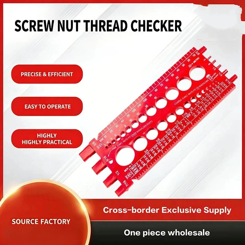 Essential Nut Bolt Screw Gauge Inch Metric System with Fast Thread Check for Hardware Stores