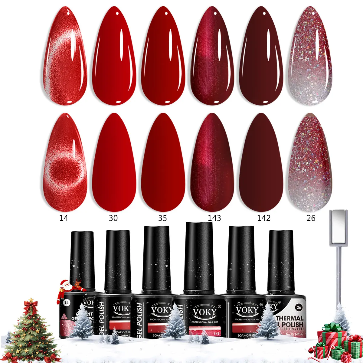 

VOKY 6-pack Semi-Permanent Nail Polish - LED, Alcohol-Free, Nail Polish Set Combination, Nail Care Products