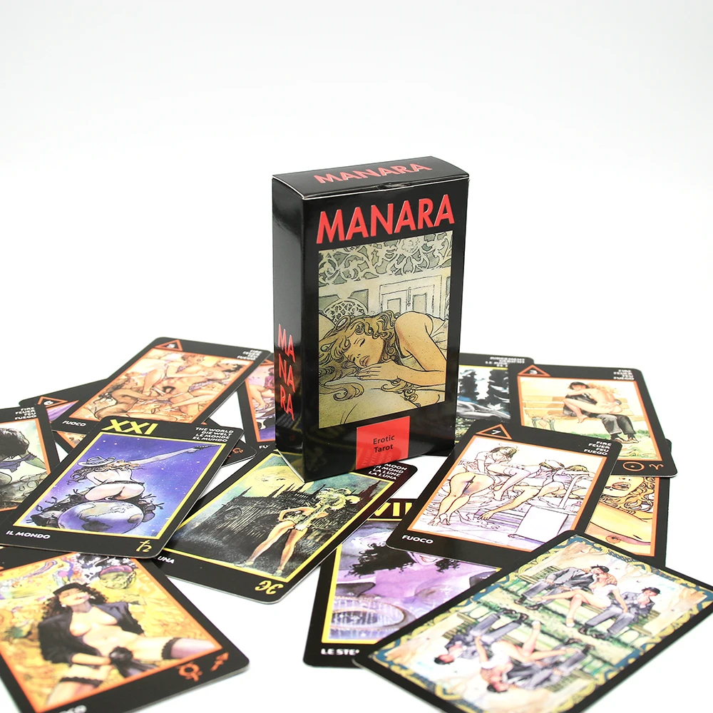 78pcs Tarot Of Manara English Version Oracle Divination Fate Game Deck Tarot Table Board Games Playing Card With PDF Guidebook