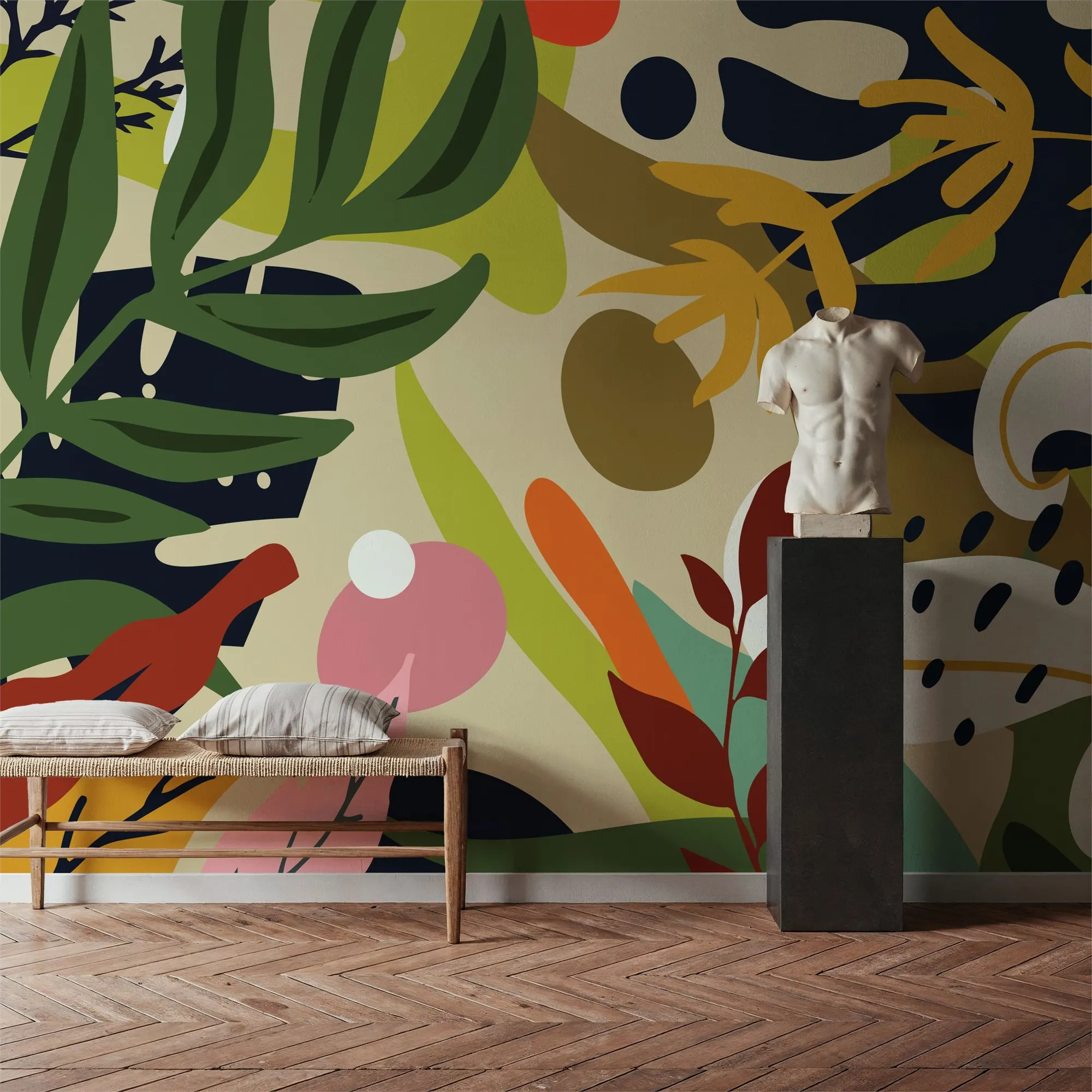 Jungle Mix Nature Wallpaper Custom Wall Mural for Bedroom
